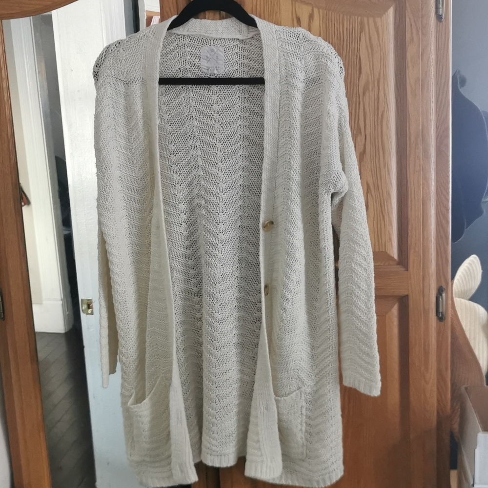 Long knit cardigan